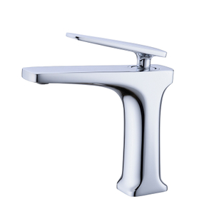 Modern Deck Mounted Single Handle One Hole Hot And Cold Water Basin Mixer Faucet Bathroom Taps 