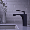 2022 New Design Hot And Cold Water Single Handle Matt Black Wash Mixer Tap Bathroom Basin Faucet