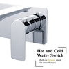 Modern Chrome Concealed Bathroom Faucet Single Handle Wall Mounted Mixer Tap
