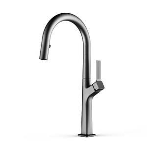 Gun Grey Pull Down Kitchen Faucets Hot and Cold Water Single Handle Sink Water Mixer Tap