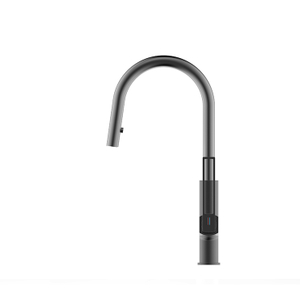Gun Grey Brass Hot and Cold Water Pull Down Sprayer Kitchen Faucet Water Sink Pull Out Mixer Tap